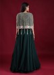 Designer Bottle Green Color Jacket Style Lehenga Choli