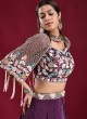 Jacket Style Lehenga Choli In Purple Color