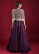 Jacket Style Lehenga Choli In Purple Color