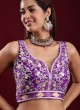 Silk Mirror Work Lehenga Choli In Violet Color