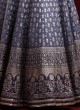 Silk Digital Print Lehenga Choli In Grey Color