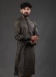 Green Jacquard Art Silk Kurta Pyjama