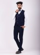 Imoprted Fabric Blue Suit For Wedding