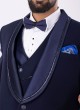 Imoprted Fabric Blue Suit For Wedding