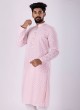 Light Pink Color Thread Work Kurta Pajama