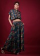 Crepe Silk Floral Printed Indowestern