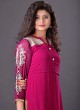 Wine Color Simple Kurti In Purple Color