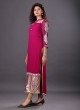 Wine Color Simple Kurti In Purple Color