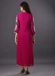 Wine Color Simple Kurti In Purple Color