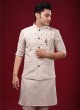 Stylish Linen Nehru Jacket Suit