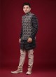 Wedding Wear Printed Nehru Jacket Suit