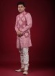 Cotton Silk Printed Nehru Jacket Suit