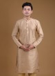 Wedding Wear Kurta Pajama in Golden Color