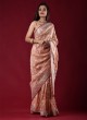 Wedding Wear Saree In Peach Color