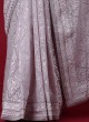 Grey Chiffon Saree For Wedding Wear