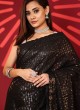 Sequins Work saree In Black Color