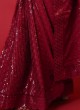 Chiffon Silk Sequins Saree For Party Wear