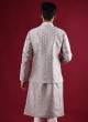 Wedding Wear Thread Work Nehru Jacket Suit