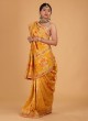 Wedding Wear Banarasi Silk Saree In Yellow Color