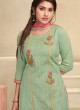 Shagufta Pista Green Pant Style Salwar Kameez