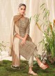 Shagufta Printed Salwar Kameez In Beige Color