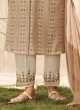 Shagufta Printed Salwar Kameez In Beige Color