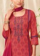 Shagufta Rust and Rani Color Salwar Suit