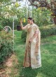 Pista Designer Fancy Printed Organza Saree