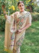 Pista Designer Fancy Printed Organza Saree