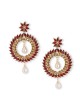 Maroon Stone Work Partywear Earrings