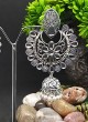 Silver Color Chandbali Earrings