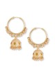 Peach Jhumka Hoop Earrings