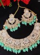 Designer Pista Green Color Necklace Set