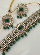 Mirror Studded Choker Necklace Set For Women