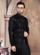 Fancy Black Color Nehru Jacket Suit