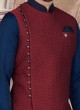 Cowl Style Nehru Jacket Set