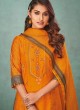 Shagufta Pant Style Suit In Orange Color