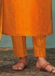 Shagufta Pant Style Suit In Orange Color