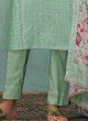 Shagufta Sea Green Pant Style Suit