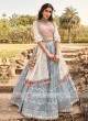 Lehenga Choli in Grey And Peach