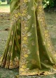 Stunning Green Silk Contemporary Saree