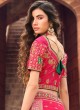 Pink Resham Work Silk A Line Lehenga Choli