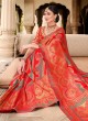 Stunning Red Woven Silk Classic Saree