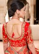 Stunning Red Woven Silk Classic Saree