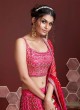 Pink Designer Lehenga Choli with Bandhani Dupatta