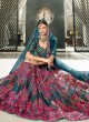 Teal Sequins Silk Designer Lehenga Choli