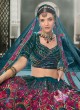 Teal Sequins Silk Designer Lehenga Choli