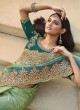 Affectionate Embroidered Green Fancy Fabric Contemporary Saree