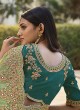 Affectionate Embroidered Green Fancy Fabric Contemporary Saree