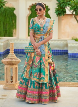 Swarovski Embroidered Silk Lehenga Choli